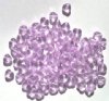100 6mm Transparent Alexandrite Glass Heart Beads